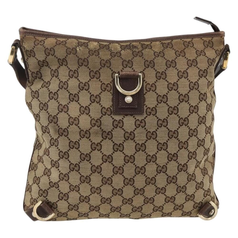 Gucci GG Canvas Abbey Shoulder Bag Beige
